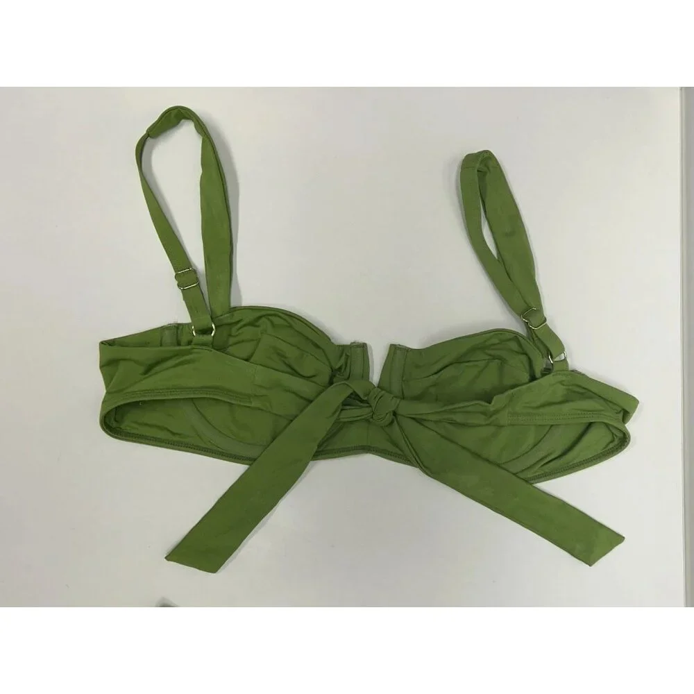 Monday Swimwear Olive Green Underwire Bikini Set